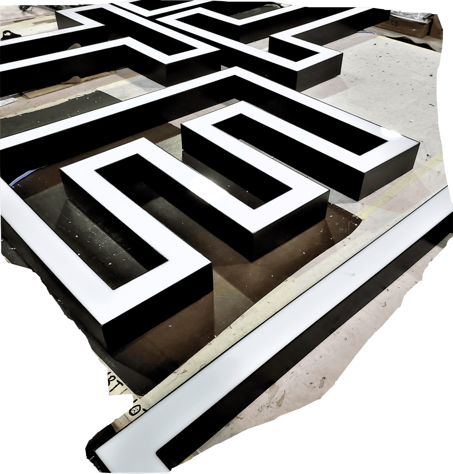 Letters without trim made with Ascent 4AS