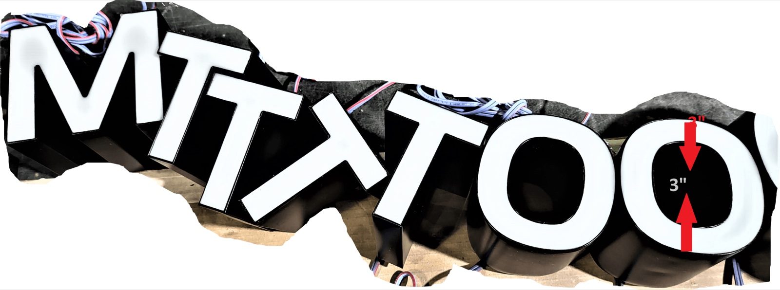 Letters without trim made with Ascent 4AS