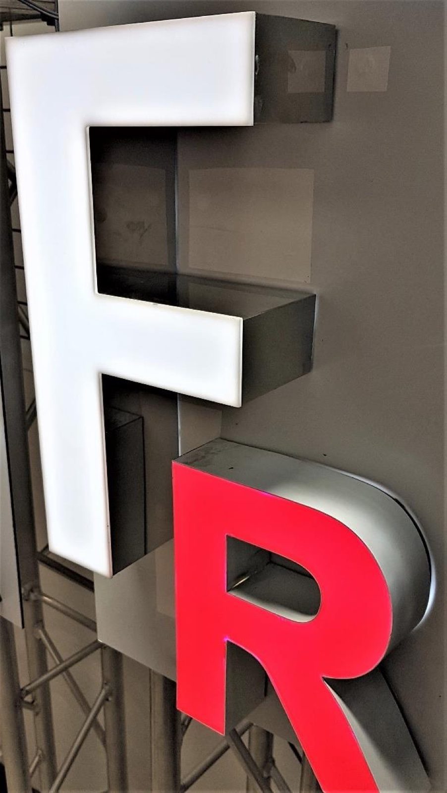 Stainless steel letters made with Ascent 4AS