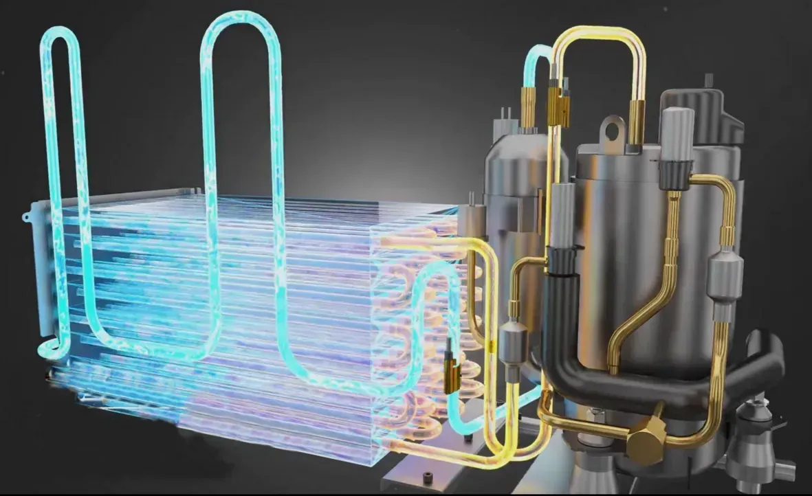 Compressor-driven heat pump cooling system