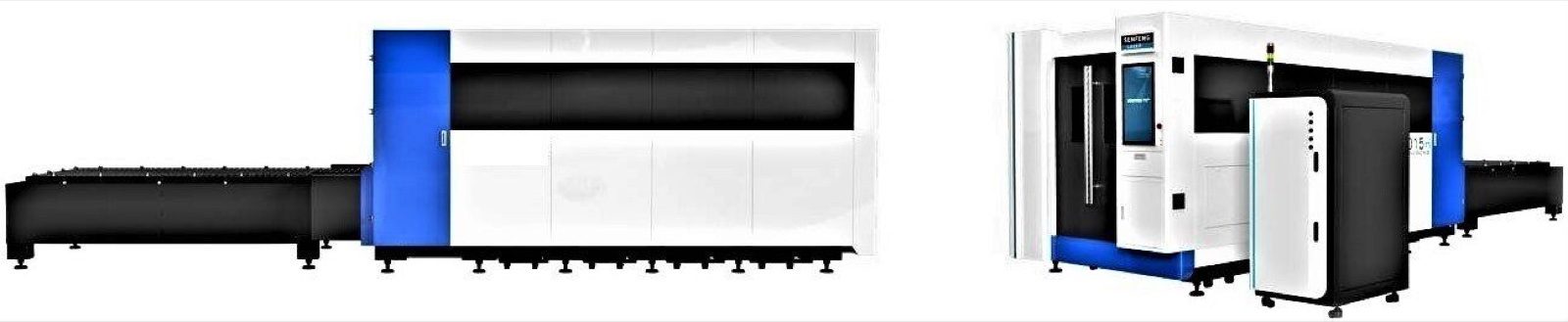 CNC metal fiber laser cutter 5' x 10' — full machine